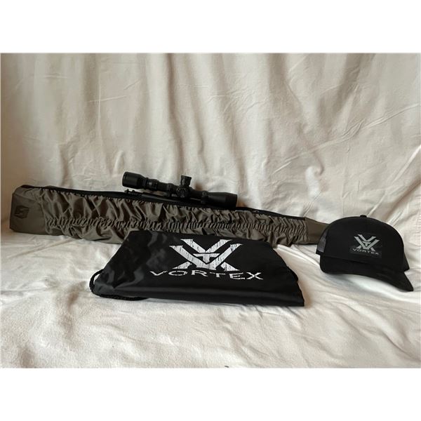 SOLO HNTR Mtn Lite Rifle Cover (Stone Color) & Vortex Nylon Carry Bag w/ Drawstring and Ball Cap