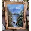 Image 1 : Wood Framed Spray Painted Wildlife Wall Painting