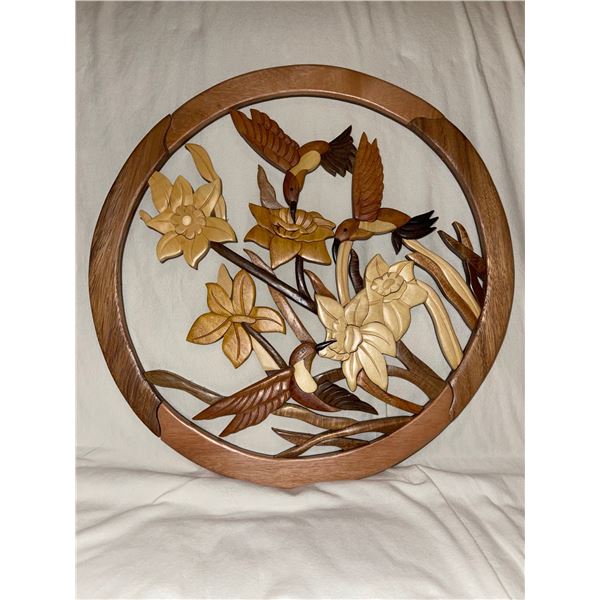 Wood Hummingbird Wall Art