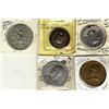 Image 1 : Lot of five UNLISTED but SCARCE Canadian medals.  1800-1920.