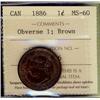 Image 1 : 1886 Obv. #1 1¢  ICCS MS60