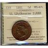 Image 1 : 1891 LL LD Obv. #2 1¢  ICCS MS63 RB