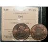 Image 1 : 1899 1¢ ICCS MS65RD. Gem 95% red.
