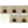 Image 1 : 1899, 1902, 1910, 1911, 1916 1¢, all coins are ICCS MS-63 RB