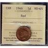 Image 1 : 1946 1¢ ICCS MS65RD.