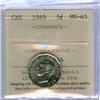 Image 1 : 1949 5¢  ICCS MS65 Brilliant and Flashy!