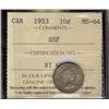 Image 1 : 1953 10¢ NSF ICCS MS64.
