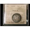 Image 1 : 1880H " Wide O"  25¢  ICCS F12.  Light toning.  Key date.