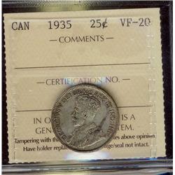1935 25¢ ICCS VF20.