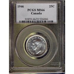 1946 25¢ PCGS MS66.
