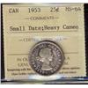 Image 1 : 1953 25¢ Sml Date ICCS MS64 Heavy Cam.