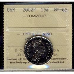2002P 25¢ ICCS MS65.