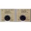 Image 1 : 2004P 25¢ Canada Day ICCS MS66, Numismatic BU.  Lot of two c