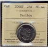 Image 1 : 2006P 25¢ Caribou ICCS MS64.