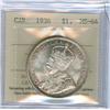 Image 1 : 1936 $1 ICCS MS64, nicely toned. 