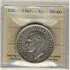 Image 1 : 1947 $1 Blunt ICCS EF-40
