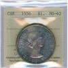 Image 1 : 1958  $1 ICCS MS62 Lightly toned