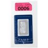 Image 1 : 1 Oz. .9995 Platinum Pamp Suisse Certified Bar