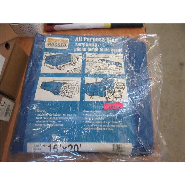 New 16' x 20' Western Rugged Blue Poly Tarp