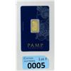 Image 1 : 5 Gram .9999 Fine Gold Pamp Suisse Bar
