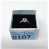 Image 2 : 1 CT Blue Topaz & Diamond Sterling Silver Ring