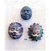 Image 1 : 3 Ceramic Wall Masks - Largest is 9" x 11"
