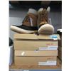 Image 1 : 2 Pairs of Woman's Ankle Boots - Tan