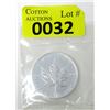 Image 1 : 1 Oz .9999 Silver 1990 Canadian Maple Leaf Coin