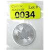 Image 1 : 1 Oz .9999 Silver 2022 Canadian Maple Leaf Coin