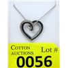 Image 1 : Ladies New Blue and White Diamond Heart Necklace