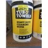 Image 1 : 4 Tub O' Towels Heavy Duty Wipes - 90 per tub