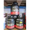 Image 1 : 3 x 15 lb Tubs of Gold Standard Whey Protein