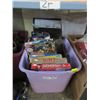 Image 1 : Tote of Assorted Games & Household Goods