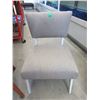 Image 1 : Compact Grey Fabric Upholstered Side Chair