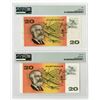 Image 2 : Reserve Bank of Australia, ND (1974-1989) Issued Banknote Pair