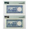 Image 2 : National Bank of Egypt, 1957-60 Issue Banknote Pair
