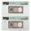 Image 2 : Arab Republic of Egypt, 1940 (ND 1971) "Top Pop" Issued Sequential Banknote Pair