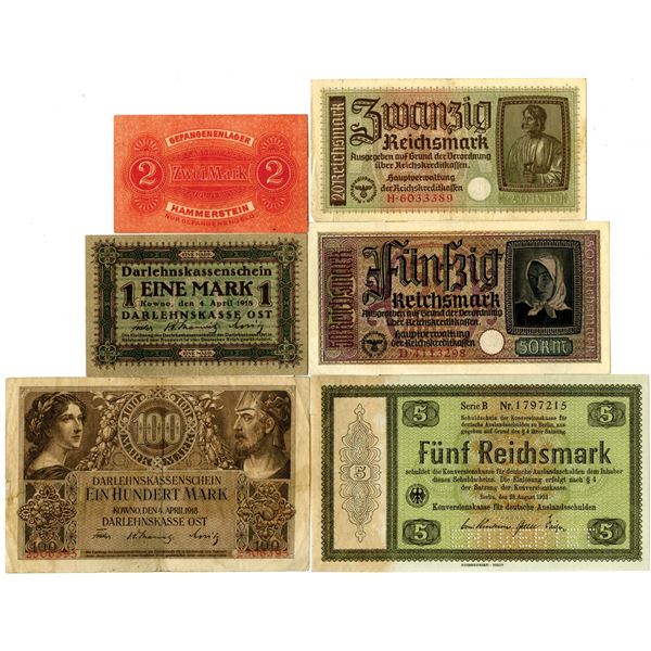 German Banknote Assortment, 1915-1933