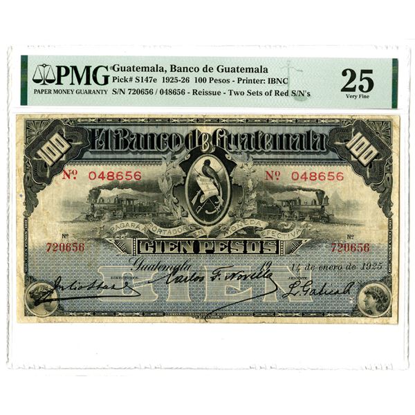 Banco de Guatemala, 1925 Issue Banknote