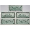 Image 2 : Bank of Canada. 1954-1967. Lot of 5 Issued Notes.
