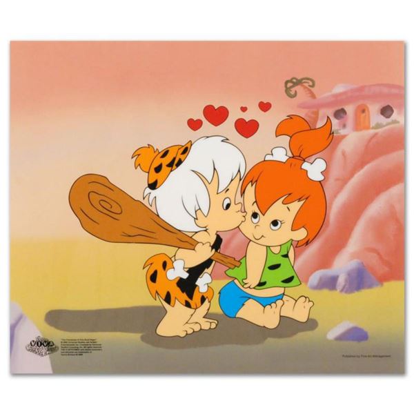 "Pebbles and Bam Bam" Limited Edition Sericel from the Popular Animated Series The Flintstones. Incl