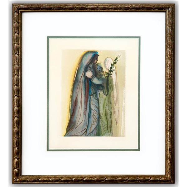 Salvador Dali- Original Color Woodcut on B.F.K. Rives Paper "Paradise 32"