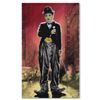 Image 1 : Steve Kaufman (1960-2010), "Charlie Chaplain" Hand Painted, Hand Pulled Limited Edition Silkscreen o