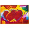 Image 2 : Peter Max- Original Mixed Media "Two Hearts As One"