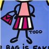 Image 2 : Todd Goldman, "Your Bag is Fake" Original Acrylic Painting on Gallery Wrapped Canvas (72" x 48"), Ha
