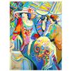 Image 1 : Isaac Maimon, "Clarisse With A Smile" Hand Signed Original Acrylic Painting on Canvas with Certifica