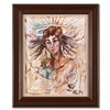 Image 1 : Marta Wiley, Framed Original Mixed Media Painting on Canvas, Hand Signed and Thumb Printed with Lett
