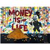 Image 2 : Nastya Rovenskaya- Original Mixed Media on Paper "Money is Life"