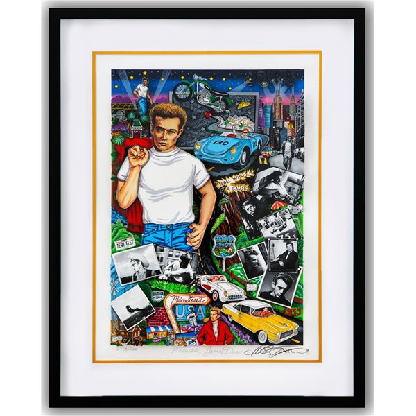 Charles Fazzino- 3D Construction Silkscreen Serigraph "Forever James Dean"