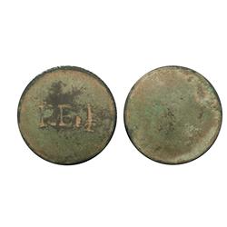 RARE MacCAusland PEI Penny.  Breton # CH-PE-2, Copper  VG.  